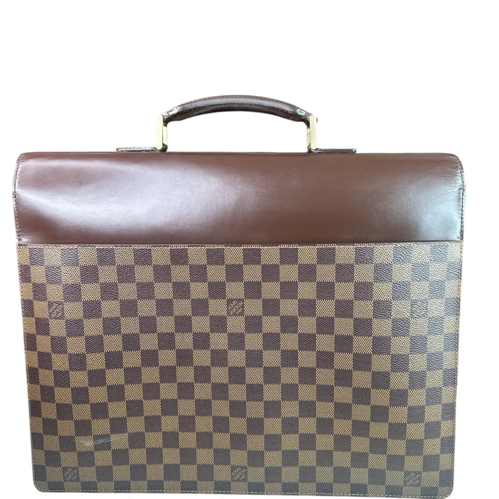 Louis Vuitton Damier Ebene Brown Checkered Briefcase